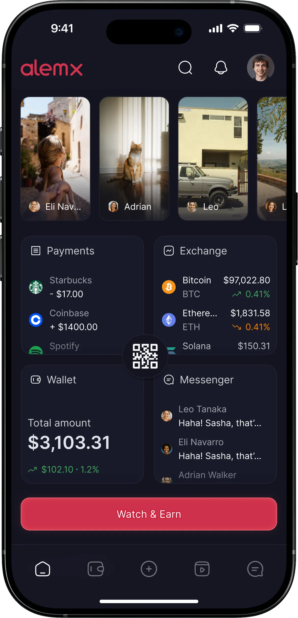 AlemX Wallet Interface